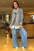 Made in Italy Conrad Body Skim Knit Jumper Mid Grey Marl 